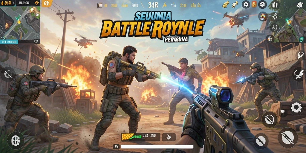Tangkapan layar gameplay 34R menampilkan aksi seru dan grafis menawan.