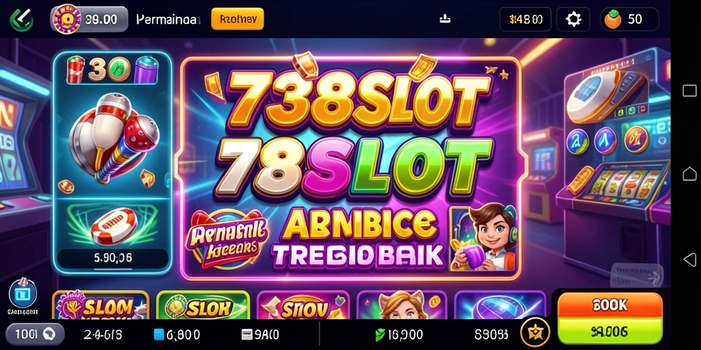 Tampilan permainan slot yang menarik dan penuh warna dari 738SLOT.