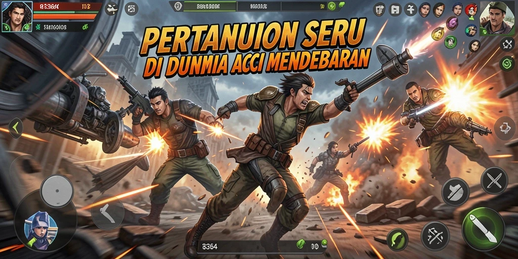 Tampilan gameplay seru dalam game aksi 8364.