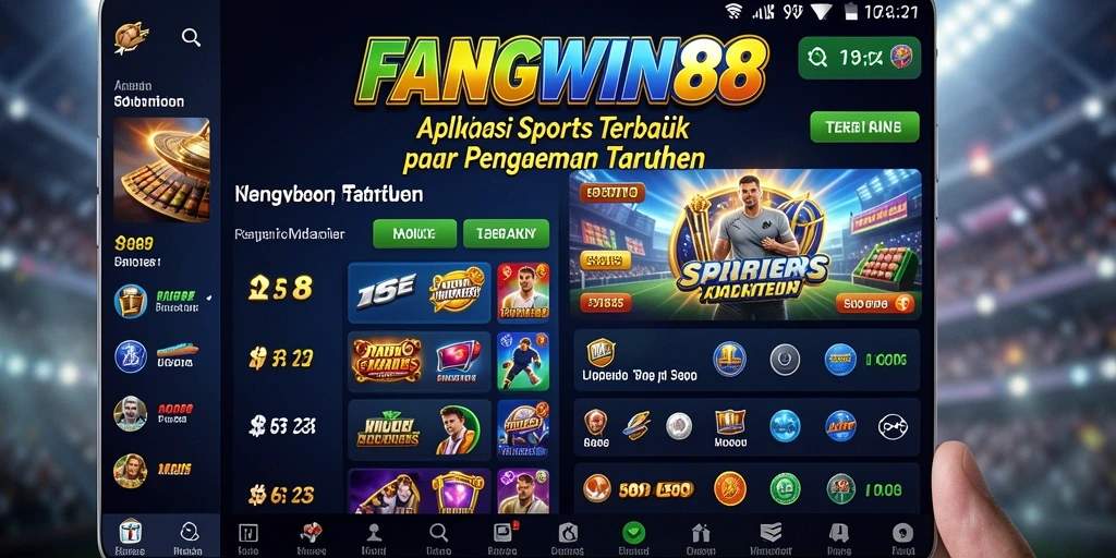 Screenshot utama FANGWIN88 menampilkan tampilan menarik dari taruhan olahraga.