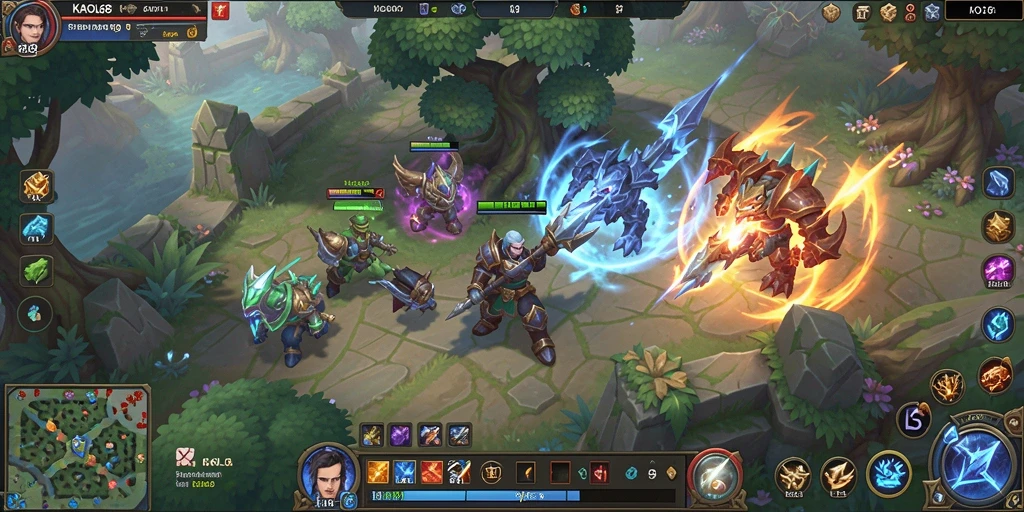 Tangkapan layar utama KAOL68 menampilkan pertempuran epik di dunia MMORPG.