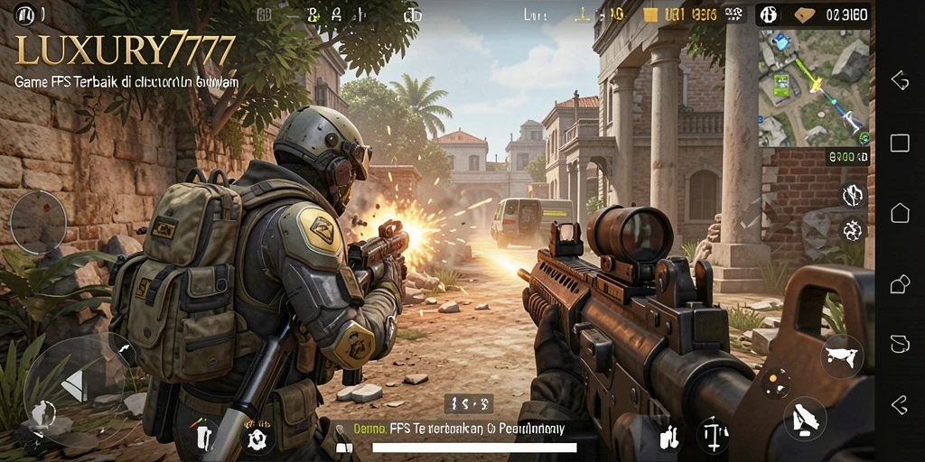 Tampilan gameplay mendebarkan dari LUXURY777 saat dalam pertempuran.