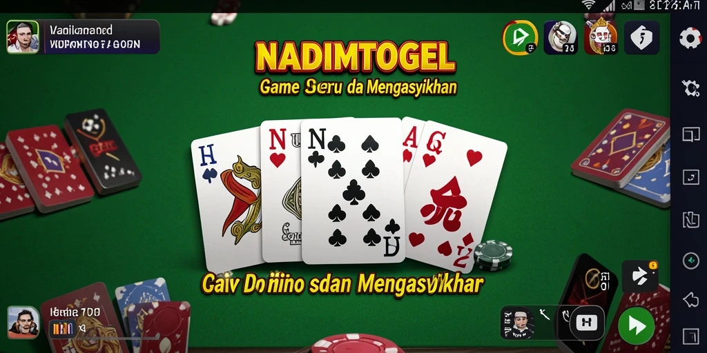 Tampilan gameplay seru NADIMTOGEL dengan interaksi pemain.