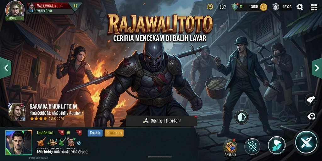 Gameplay RAJAWALITOTO yang suram dan mendebarkan.