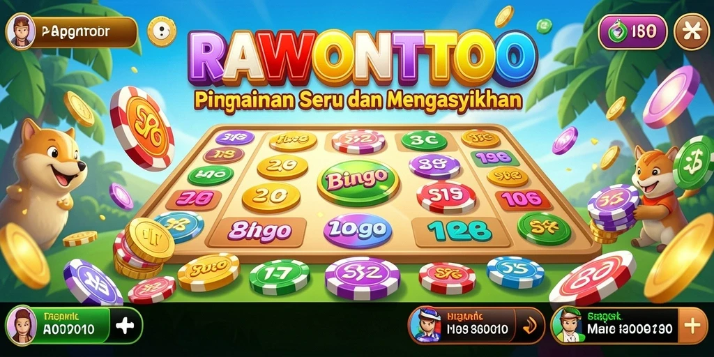 Tampilan utama RAWONTOTO menampilkan gameplay Bingo yang seru dan interaktif.