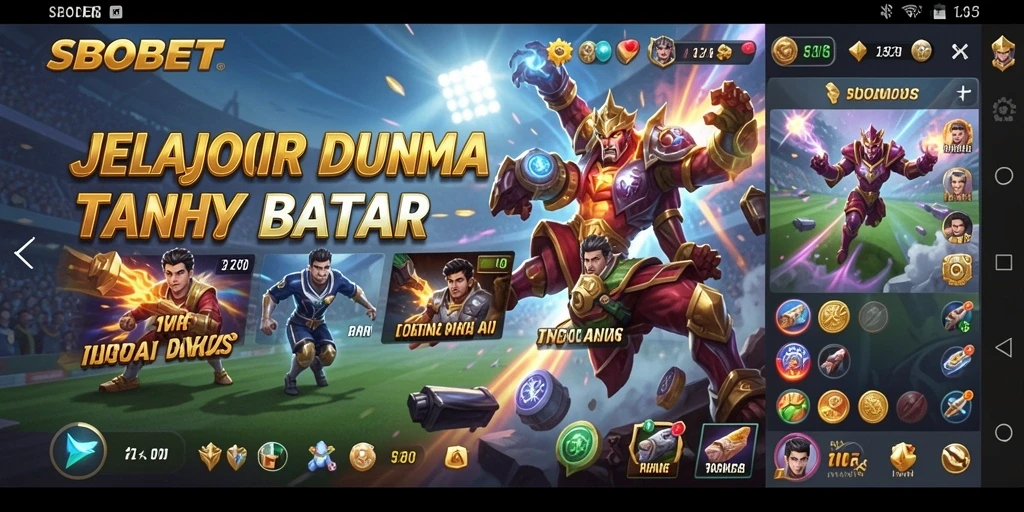 Tangkapan layar dari gameplay SBOBET dengan pemandangan yang indah dan interaksi pemain.