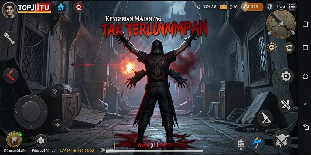 Tampak gameplay menegangkan dengan suasana Horror yang mendalam.